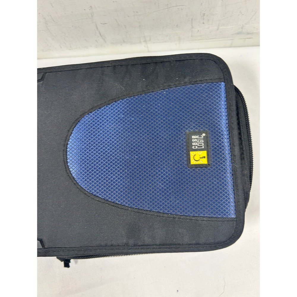Case Logic CD DVD Storage Binder OS Black Blue Zippered Media‎ Organizer Case - Picture 2 of 5
